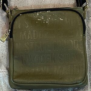 Steve Madden Embossed Olive Crossbody Bag